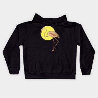 Flamingo illustration vintage Kids Hoodie